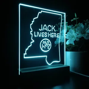 Jack Daniel's Jack Lives Here Mississippi LED Desk Light