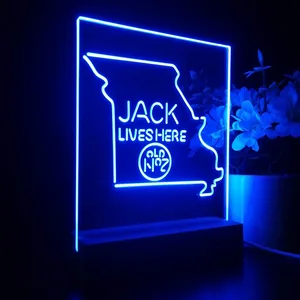 Jack Daniel's Jack Lives Here Missouri LED Desk Light