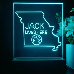 Jack Daniel's Jack Lives Here Missouri LED Desk Light