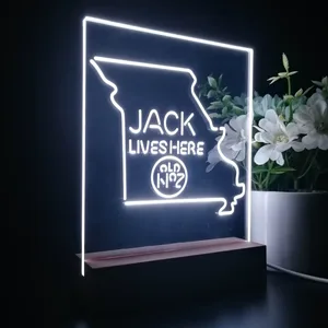 Jack Daniel's Jack Lives Here Missouri LED Desk Light