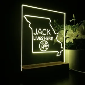 Jack Daniel's Jack Lives Here Missouri LED Desk Light