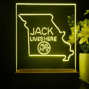 Jack Daniel's Jack Lives Here Missouri LED Desk Light