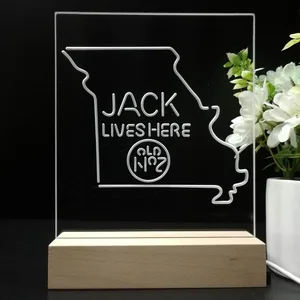 Jack Daniel's Jack Lives Here Missouri LED Desk Light