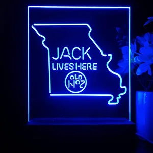 Jack Daniel's Jack Lives Here Missouri LED Desk Light