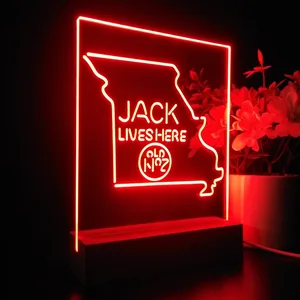 Jack Daniel's Jack Lives Here Missouri LED Desk Light