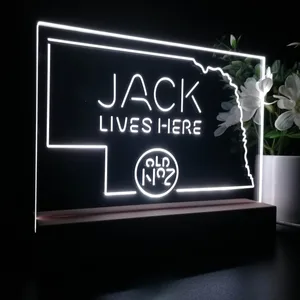 Jack Daniel's Jack Lives Here Nebraska LED Desk Light