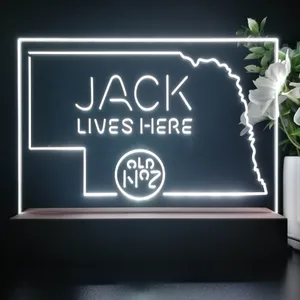 Jack Daniel's Jack Lives Here Nebraska LED Desk Light