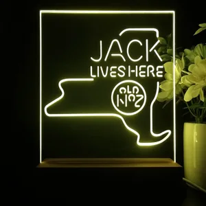 Jack Daniel's Jack Lives Here New York LED Desk Light