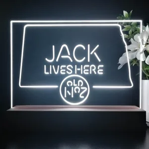 Jack Daniel's Jack Lives Here North Dakota LED Desk Light