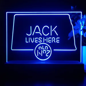 Jack Daniel's Jack Lives Here North Dakota LED Desk Light