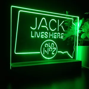 Jack Daniel's Jack Lives Here North Dakota LED Desk Light