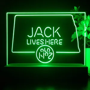 Jack Daniel's Jack Lives Here North Dakota LED Desk Light