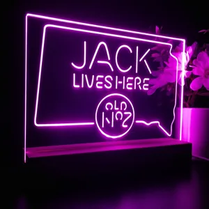Jack Daniel's Jack Lives Here North Dakota LED Desk Light