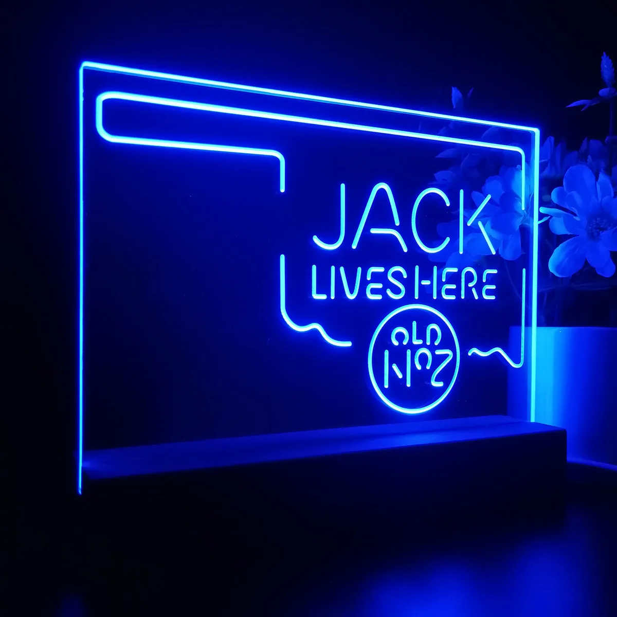 Jack Daniel's Jack Lives Here Oklahoma LED Desk Light