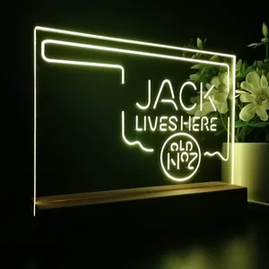 Jack Daniel's Jack Lives Here Oklahoma LED Desk Light