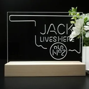 Jack Daniel's Jack Lives Here Oklahoma LED Desk Light