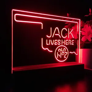 Jack Daniel's Jack Lives Here Oklahoma LED Desk Light