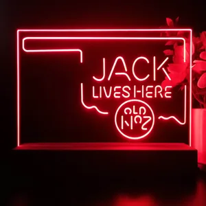 Jack Daniel's Jack Lives Here Oklahoma LED Desk Light