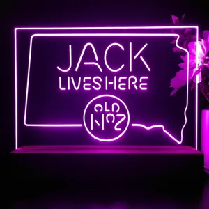 Jack Daniel's Jack Lives Here South Dakota LED Desk Light