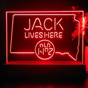Jack Daniel's Jack Lives Here South Dakota LED Desk Light