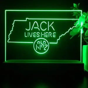 Jack Daniel's Jack Lives Here Tennessee LED Desk Light