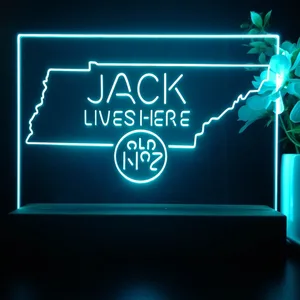 Jack Daniel's Jack Lives Here Tennessee LED Desk Light