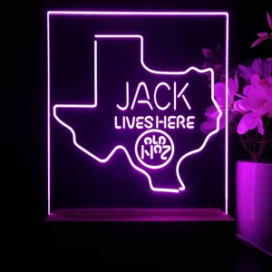 Jack Daniel's Jack Lives Here Texas LED Desk Light
