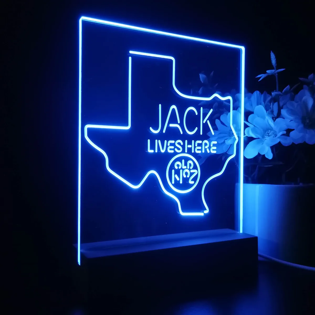 Jack Daniel's Jack Lives Here Texas LED Desk Light