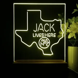 Jack Daniel's Jack Lives Here Texas LED Desk Light