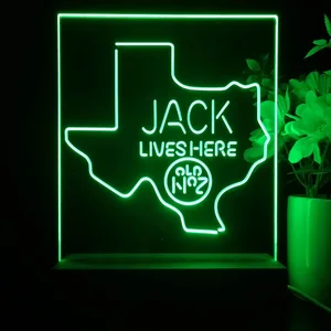 Jack Daniel's Jack Lives Here Texas LED Desk Light