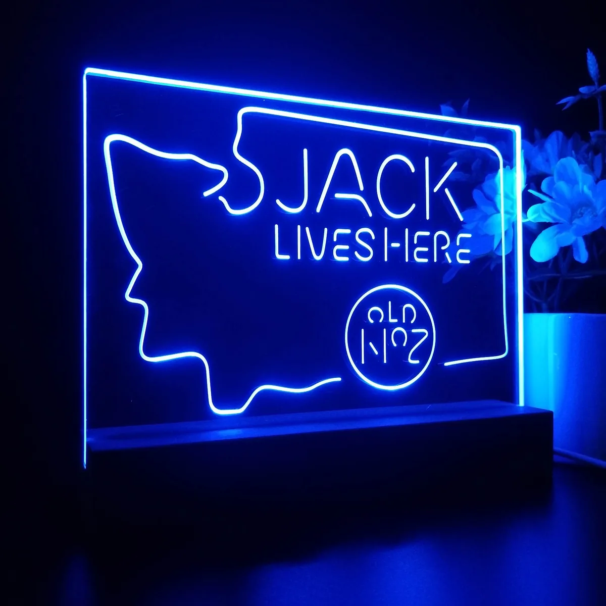 Jack Daniel's Jack Lives Here Washington LED Desk Light