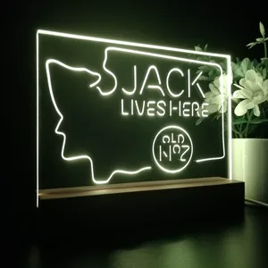 Jack Daniel's Jack Lives Here Washington LED Desk Light