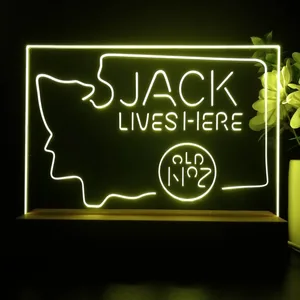 Jack Daniel's Jack Lives Here Washington LED Desk Light
