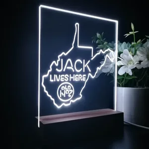 Jack Daniel's Jack Lives Here West Virginia LED Desk Light