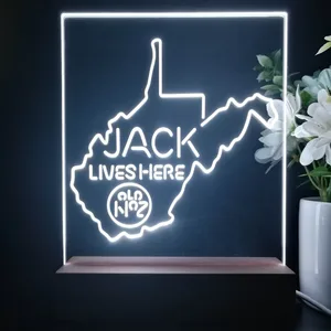 Jack Daniel's Jack Lives Here West Virginia LED Desk Light