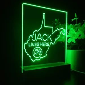 Jack Daniel's Jack Lives Here West Virginia LED Desk Light