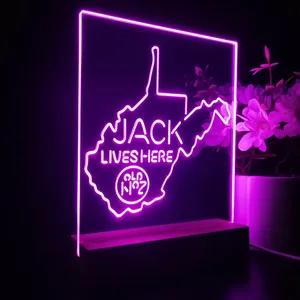 Jack Daniel's Jack Lives Here West Virginia LED Desk Light