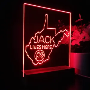Jack Daniel's Jack Lives Here West Virginia LED Desk Light