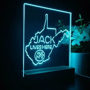 Jack Daniel's Jack Lives Here West Virginia LED Desk Light