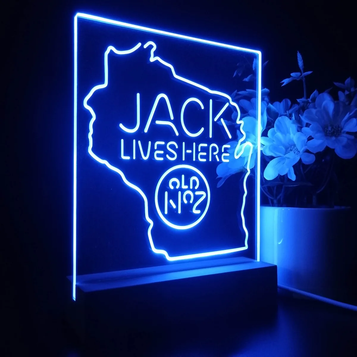 Jack Daniel's Jack Lives Here Wisconsin LED Desk Light