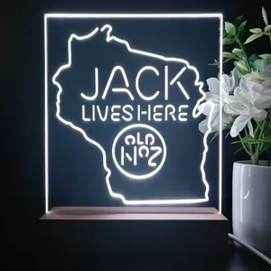Jack Daniel's Jack Lives Here Wisconsin LED Desk Light