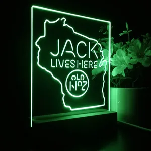 Jack Daniel's Jack Lives Here Wisconsin LED Desk Light