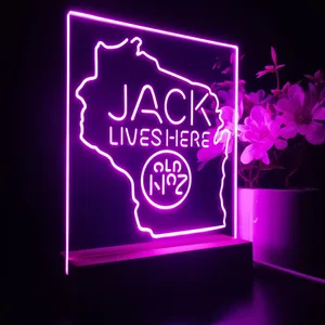Jack Daniel's Jack Lives Here Wisconsin LED Desk Light
