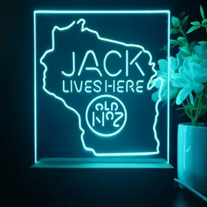 Jack Daniel's Jack Lives Here Wisconsin LED Desk Light