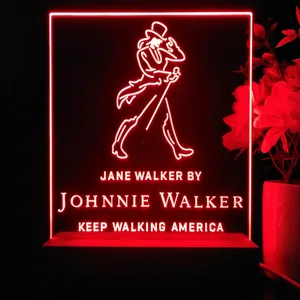 Johnnie Walker Jane Walker Keep Walking America LED Desk Light