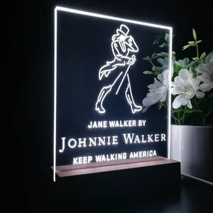 Johnnie Walker Jane Walker Keep Walking America LED Desk Light