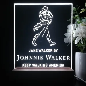 Johnnie Walker Jane Walker Keep Walking America LED Desk Light