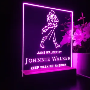 Johnnie Walker Jane Walker Keep Walking America LED Desk Light