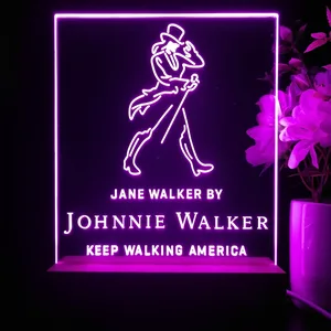 Johnnie Walker Jane Walker Keep Walking America LED Desk Light