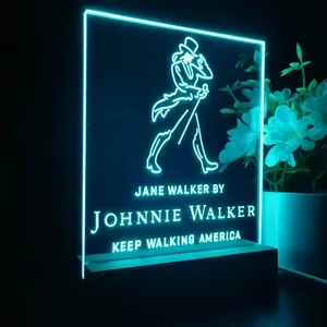 Johnnie Walker Jane Walker Keep Walking America LED Desk Light
